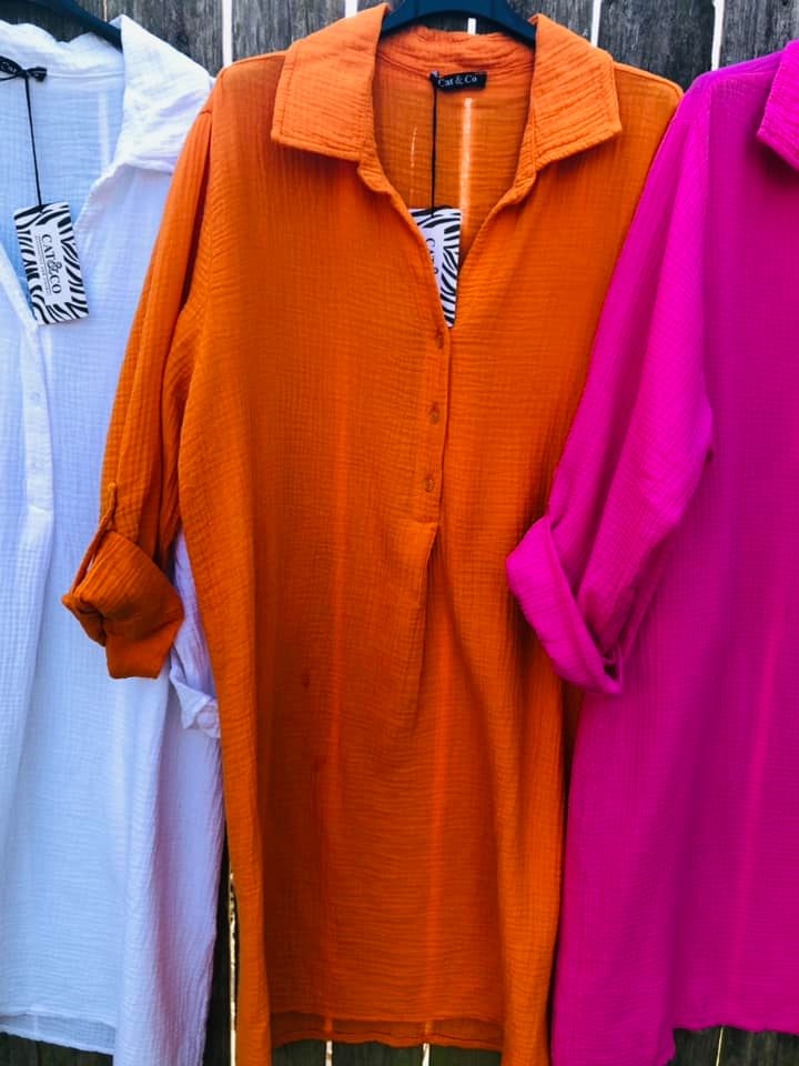 Lull Marty Fielding Skov CAT og Co PLAIN Creppet kjole, orange